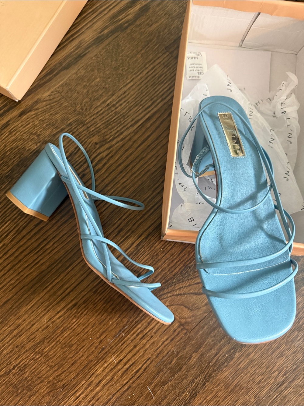 Billini Teal Lace-Up Strappy Women's Sandal - Picture 2 of 4